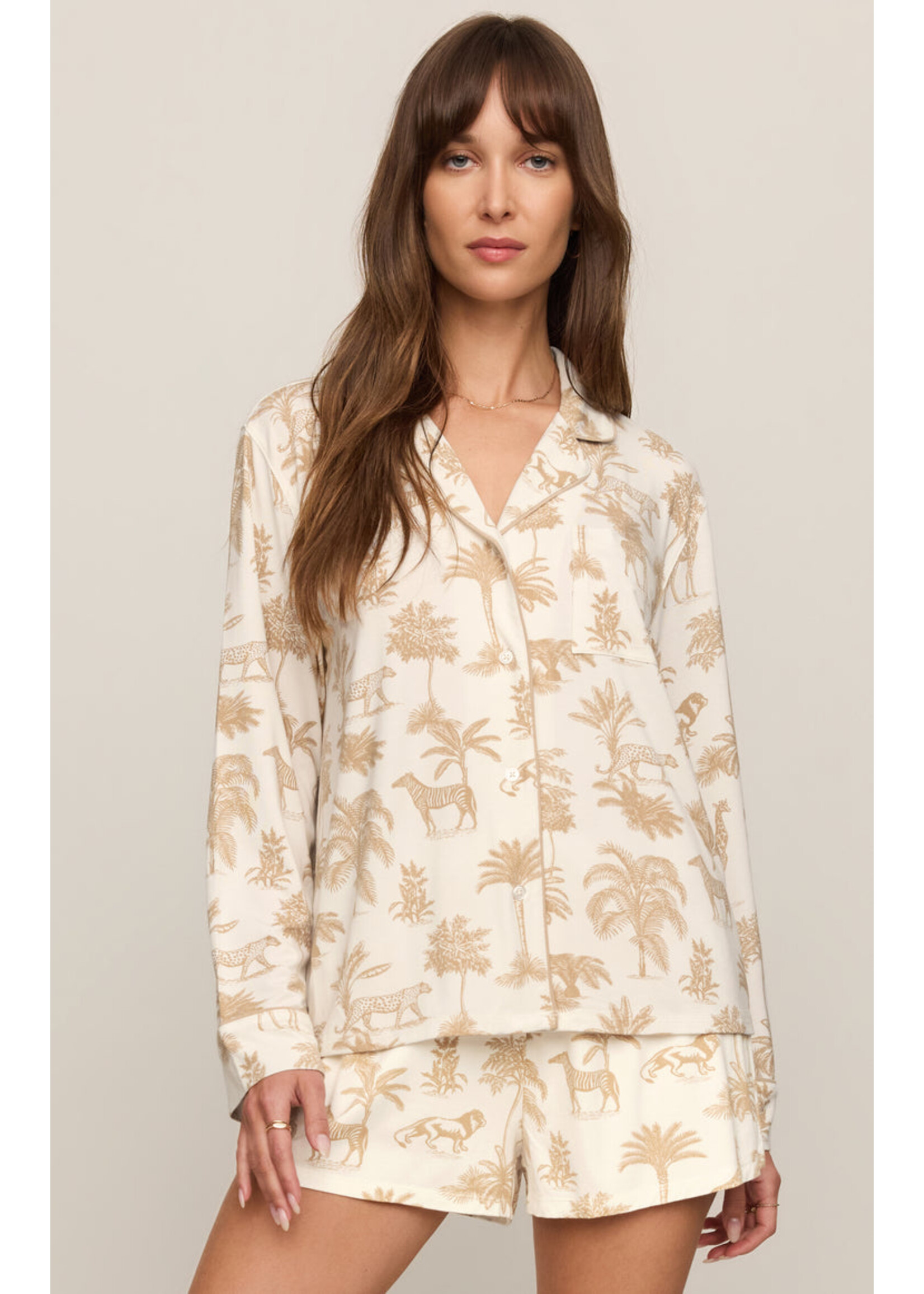 Z-Supply Z-Supply Lounge Haut Manches Longue Safari - Bone