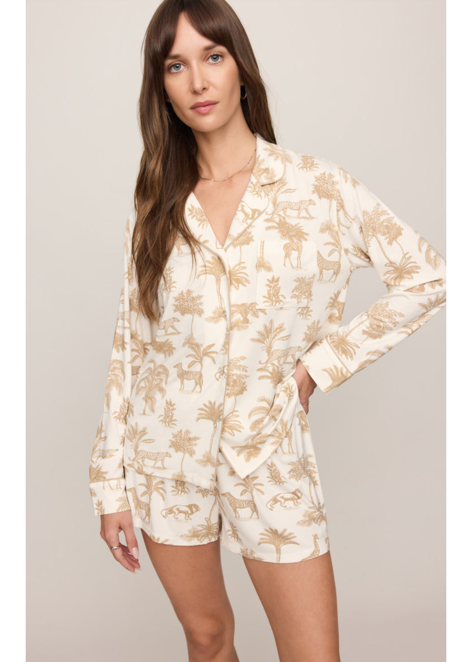 Z-Supply Z-Supply Lounge Haut Manches Longue Safari - Bone