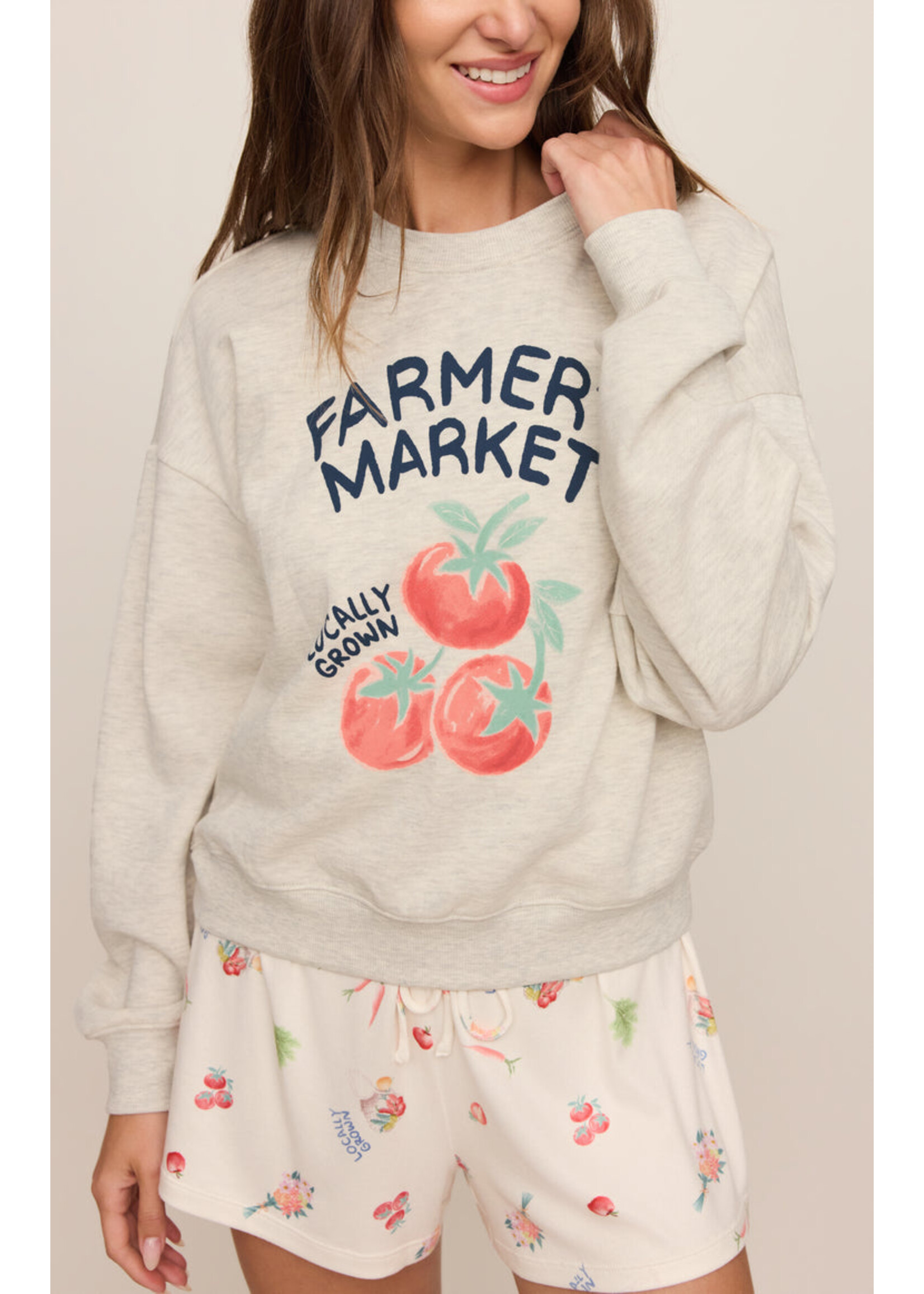 Z-Supply Z-Supply Sweatshirt Home Grown - Gris Pale