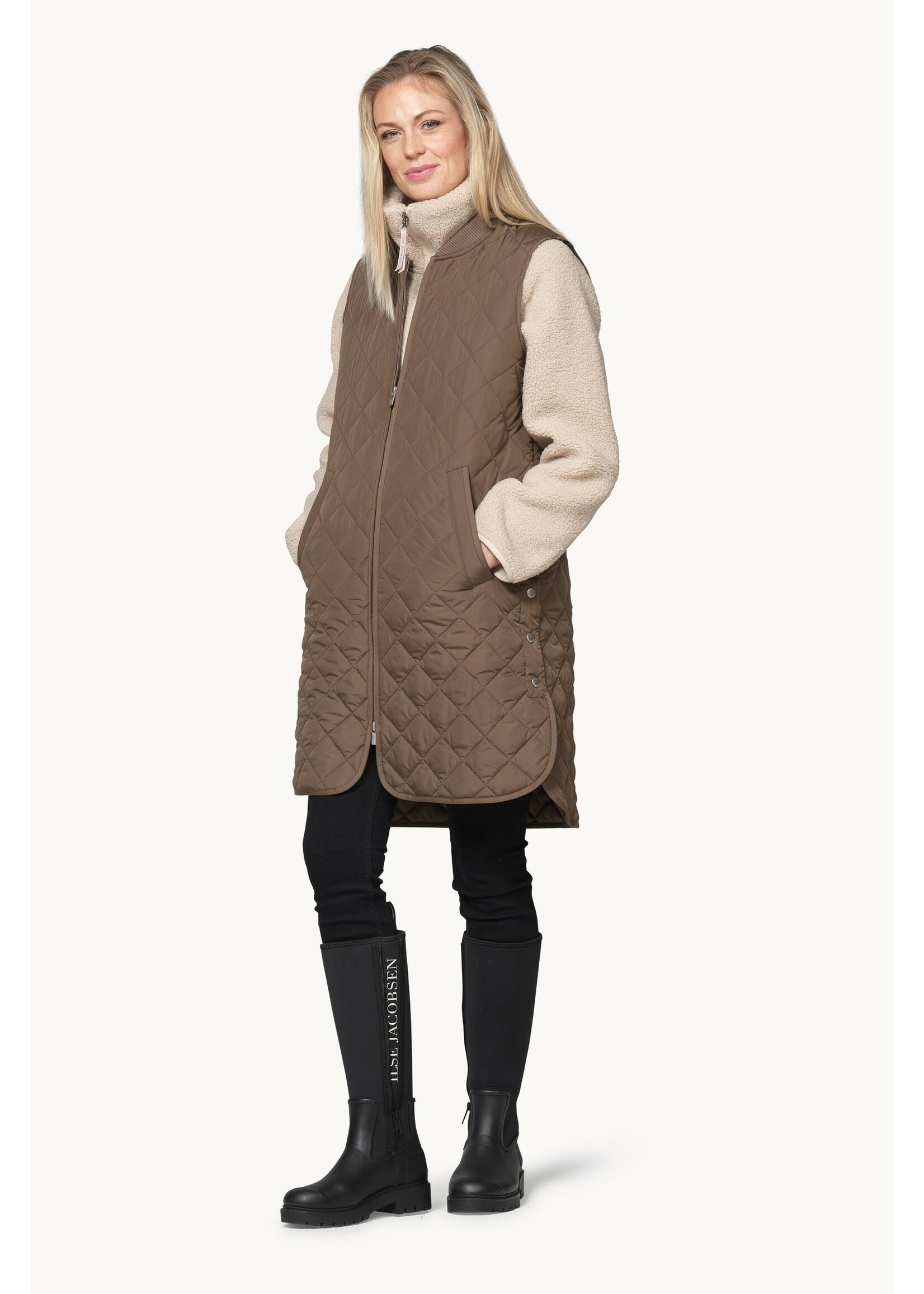 Ilse Jacobsen Ilse Jacobsen Quilted Vest - Mud
