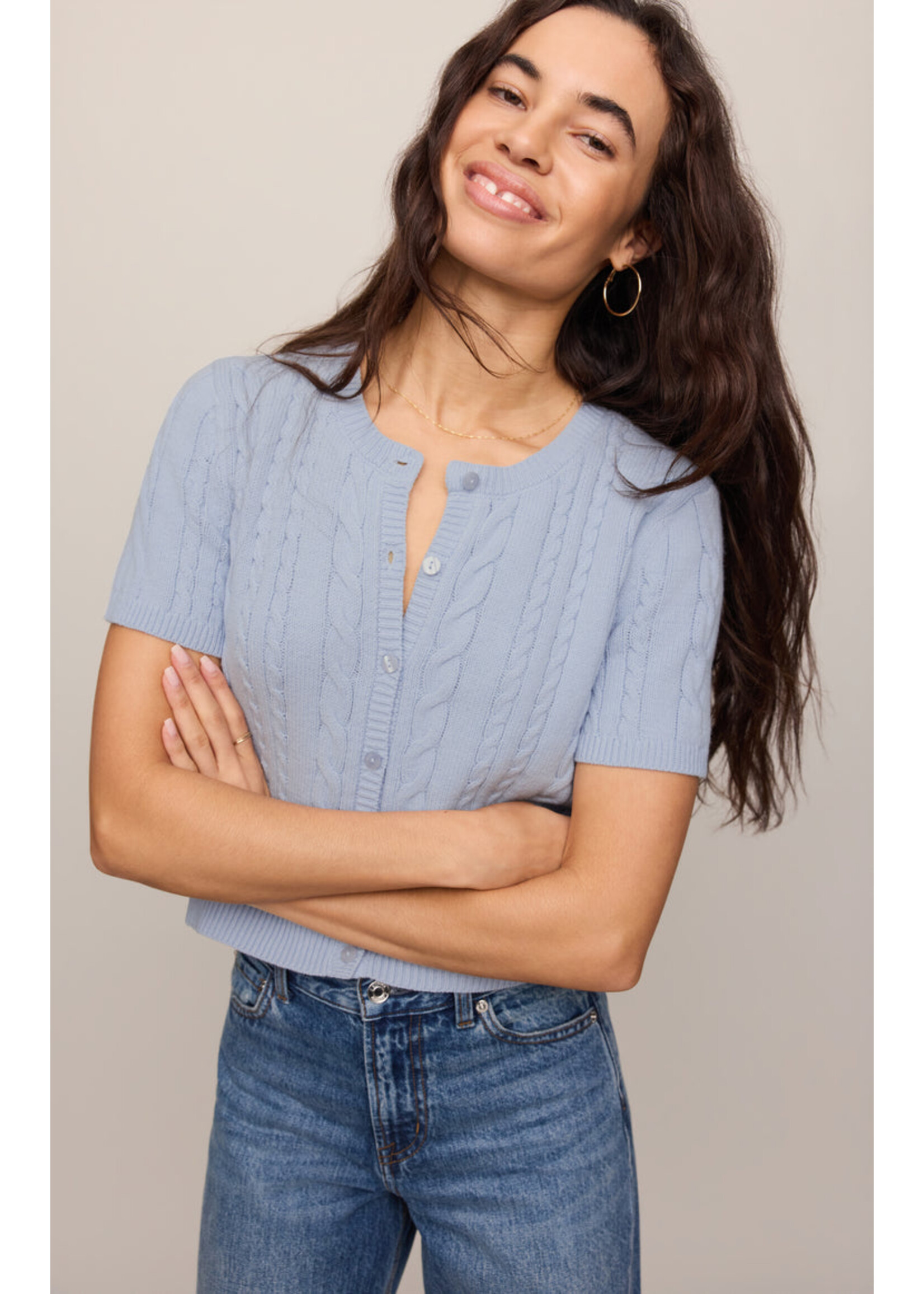 Z-Supply Z-Supply Cardigan Manches Courte Cera -  Skyline