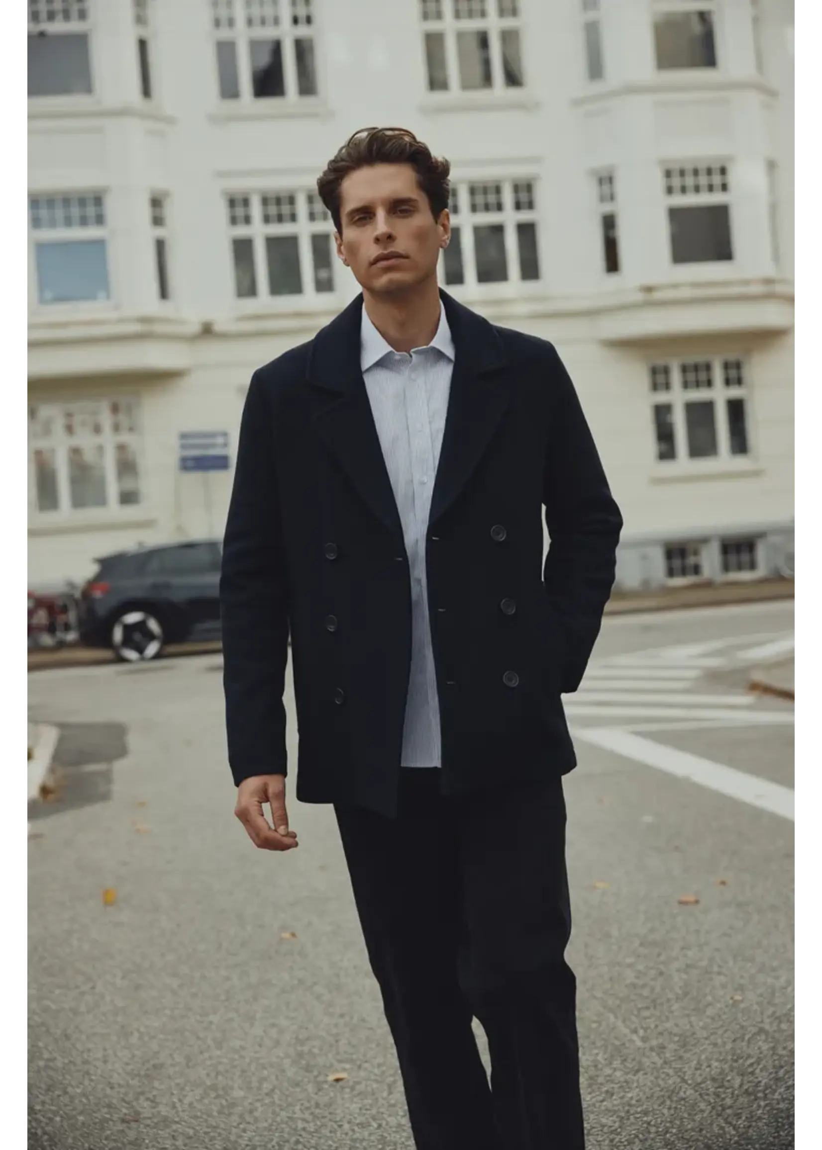 Casual Friday Casual Friday Mets Double Breasted Jacket - Dark Navy