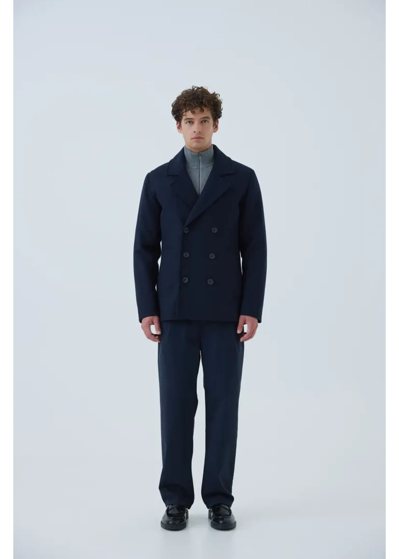 Casual Friday Casual Friday Mets Double Breasted Jacket - Dark Navy