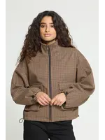 ICHI Ichi Esolu Jacket - Brown Chek