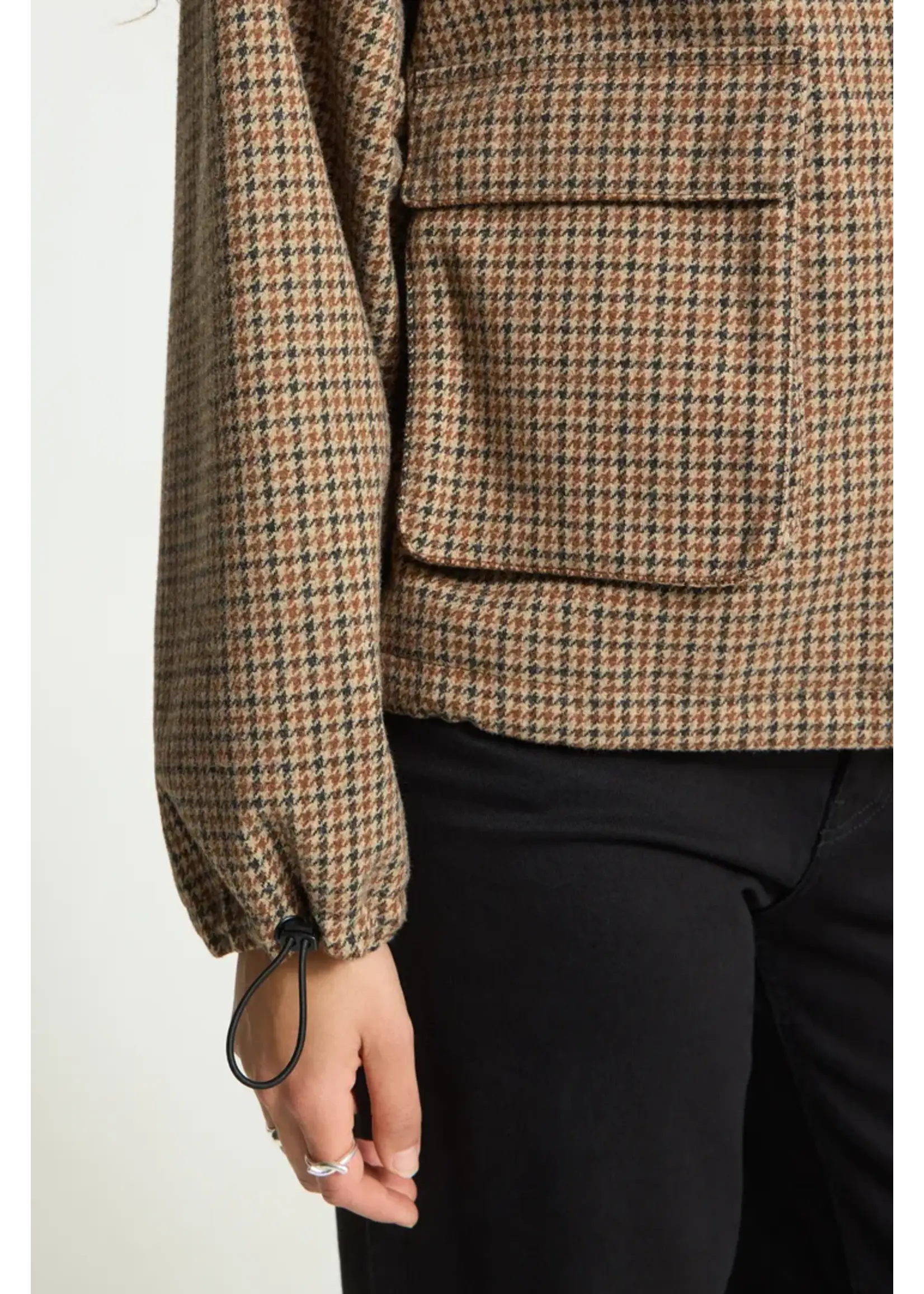 ICHI Ichi Esolu Jacket - Brown Chek