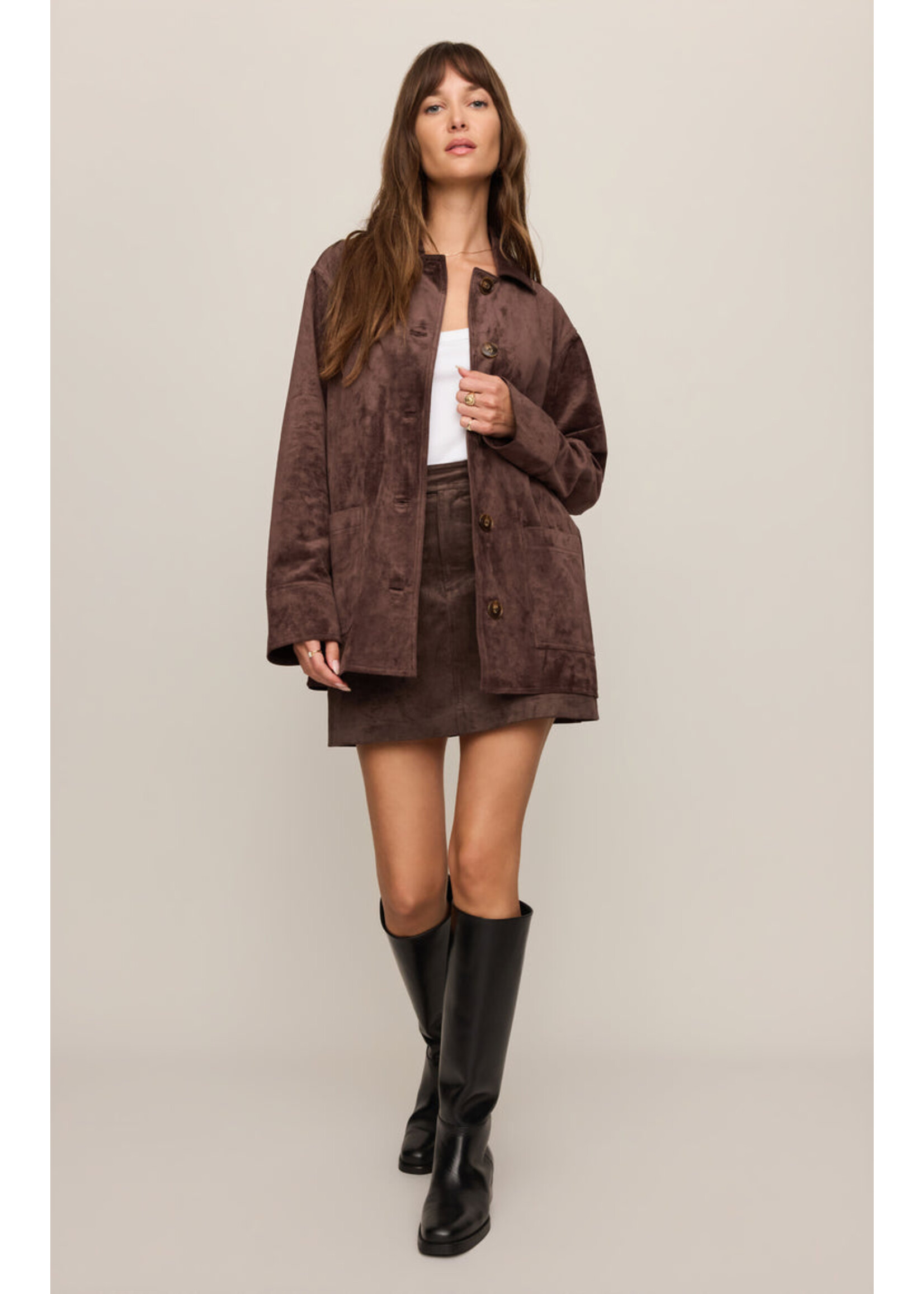 Z-Supply Z-Supply Decker Suede Chore Coat -Dark Chocolate