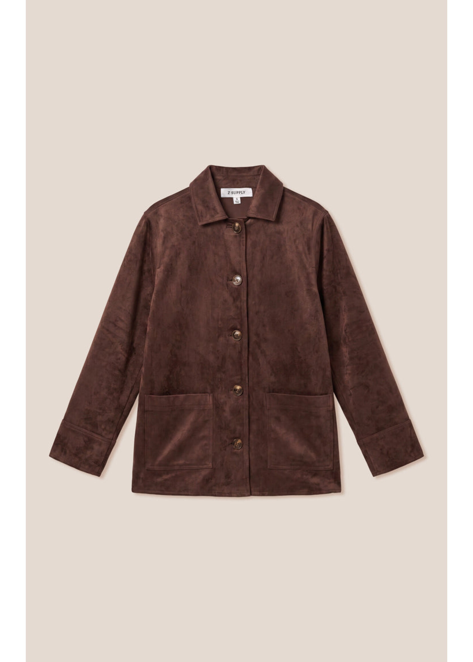Z-Supply Z-Supply Jacket En Suedine Decker - Chocolat Foncé