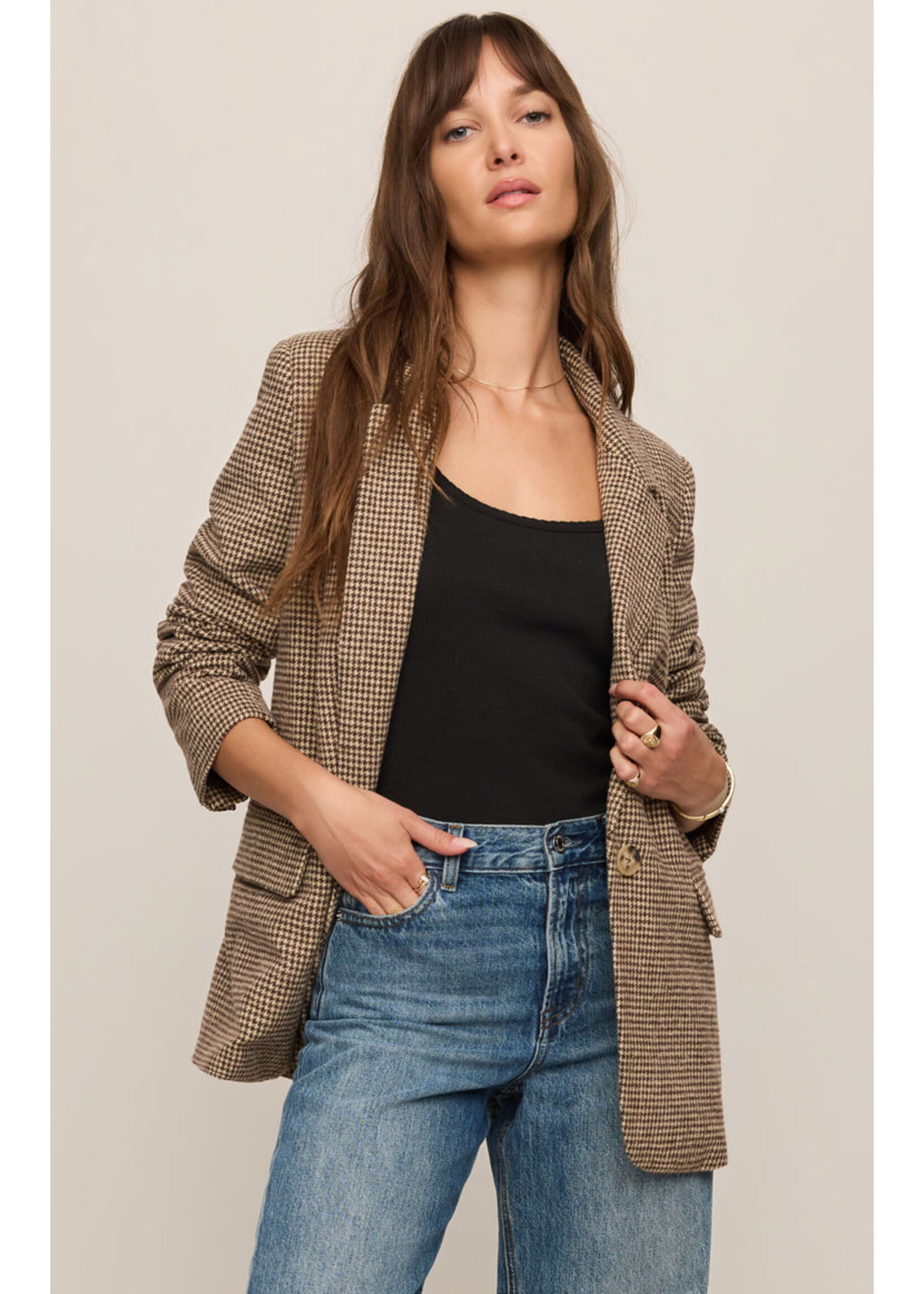 Z-Supply Z-Supply – Blazer Pied-de-Poule – Chocolat Foncé