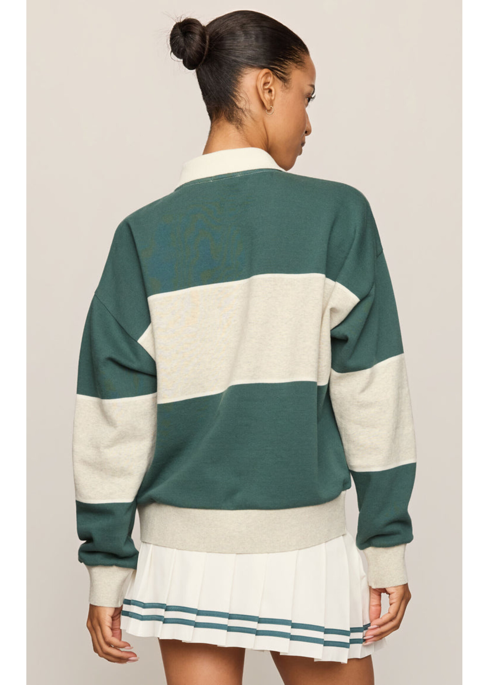 Z-Supply Z-Supply Study Break Polo Sweatshirt - Feather Grey
