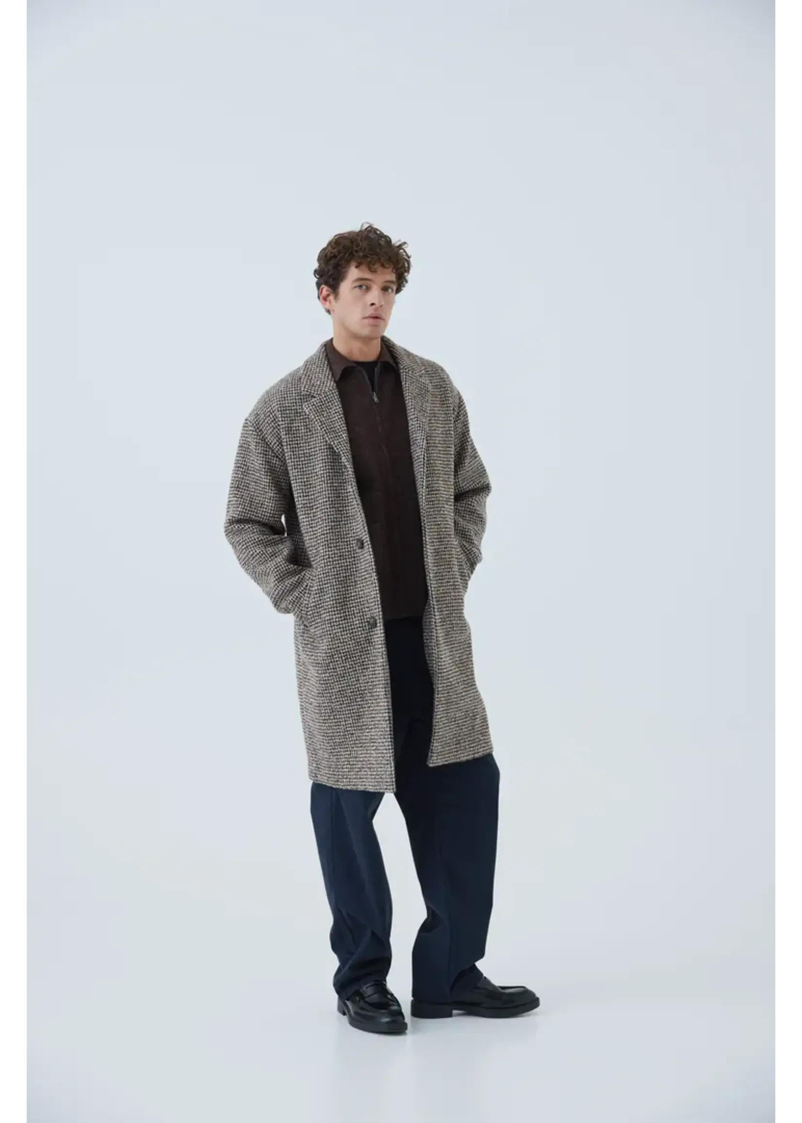 Casual Friday Casual Friday Maximiliano Houndstooth Coat - Pure Cash