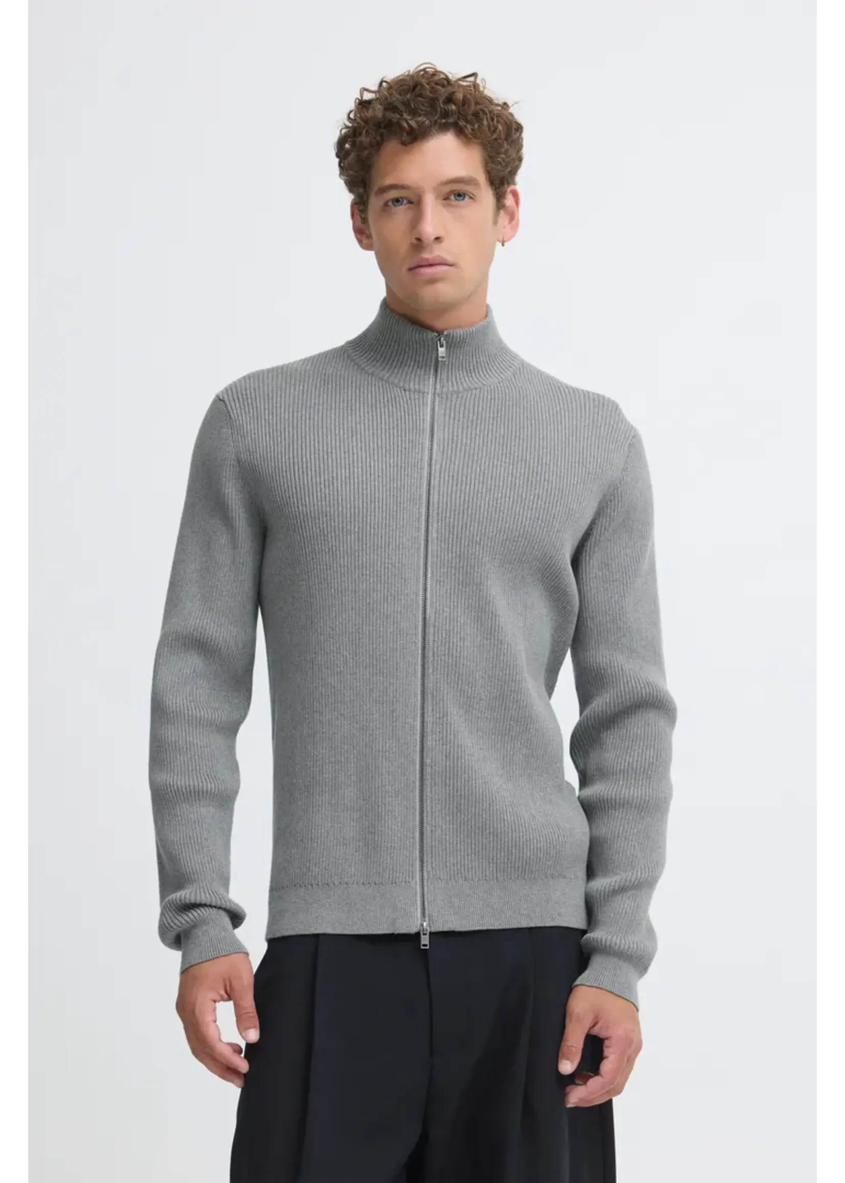 Casual Friday Casual Friday Pull En Maille à Col Montant Sanchez – Monument Mélange