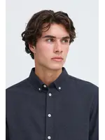 Casual Friday Casual Friday Anton LS BD Fil A Fil Shirt - Dark Navy Melange