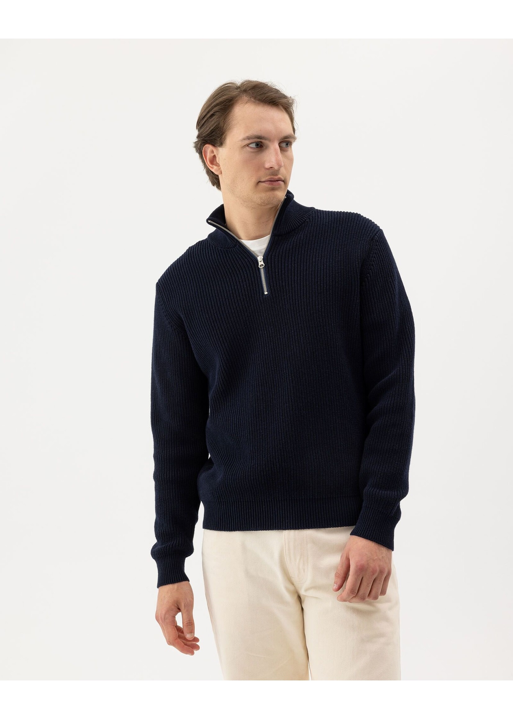 Holebrook Holebrook Vincent T-Neck Sweater - Navy