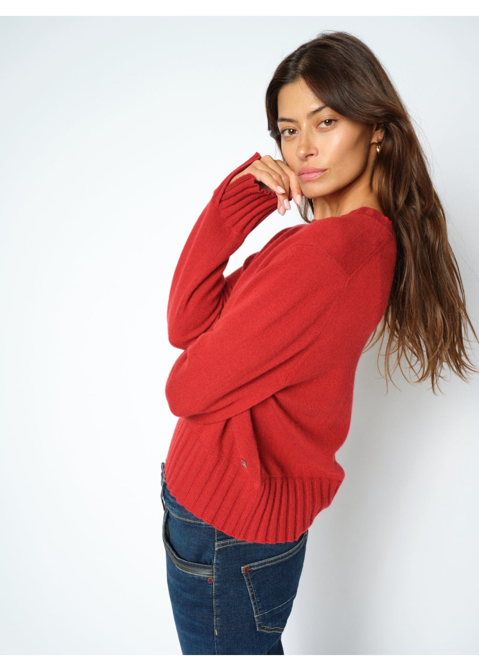 Mos Mosh FA26 MM Moria Cashmere Crew Knit - Lava Falls