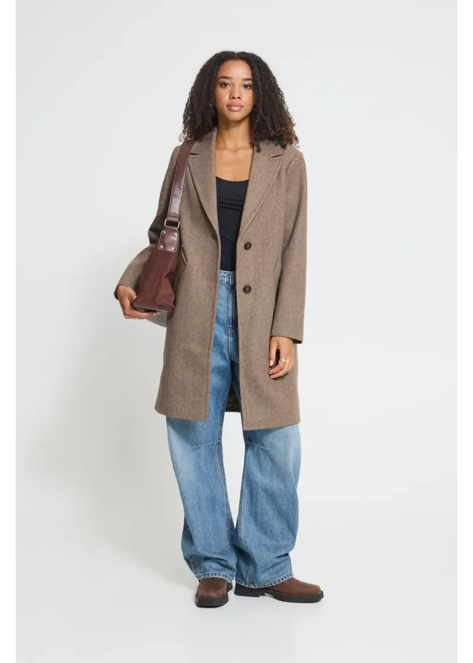 ICHI ICHI ihjannet Jacket 10 - Taupe Gray