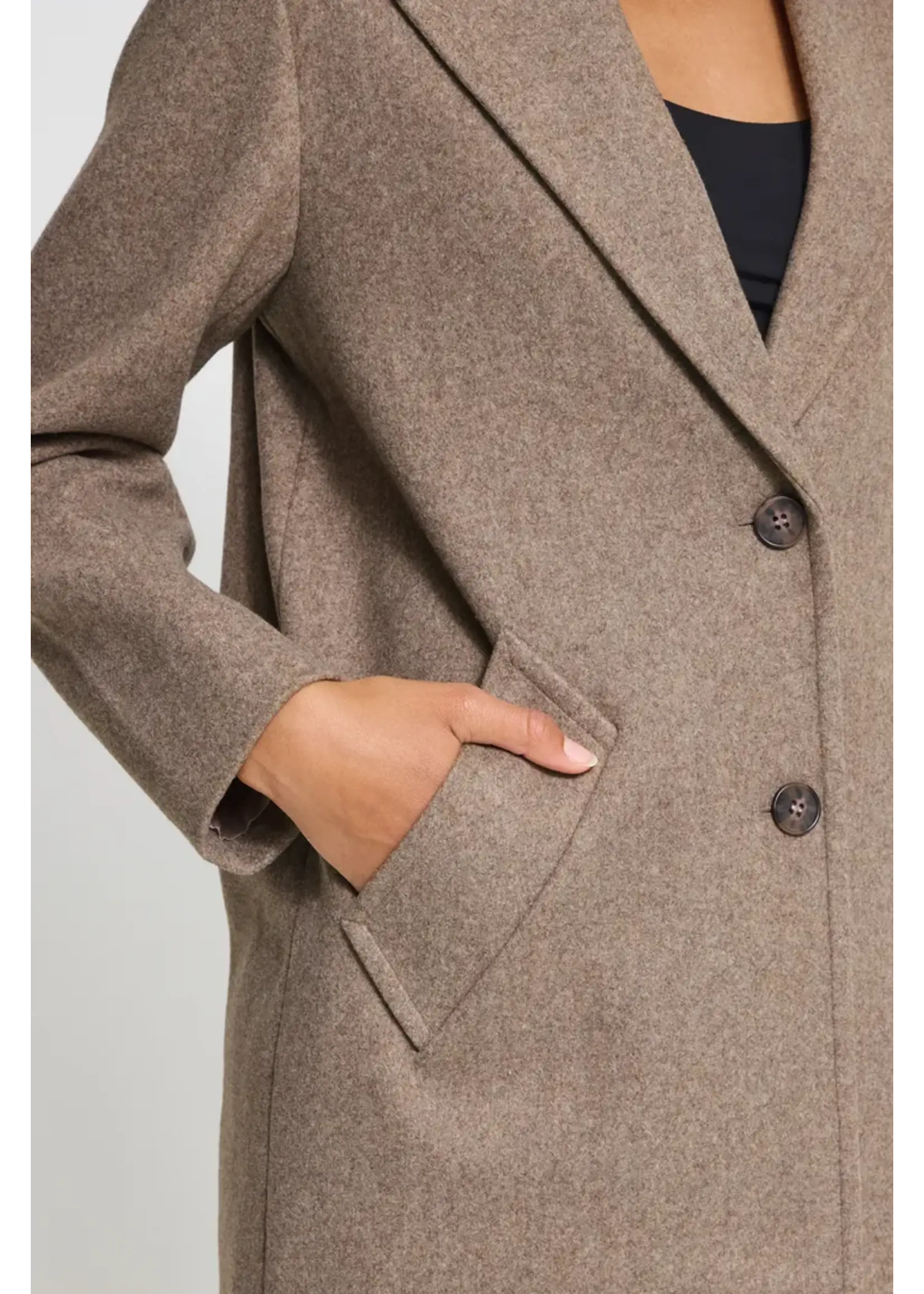 ICHI ICHI ihjannet Jacket 10 - Taupe Gray