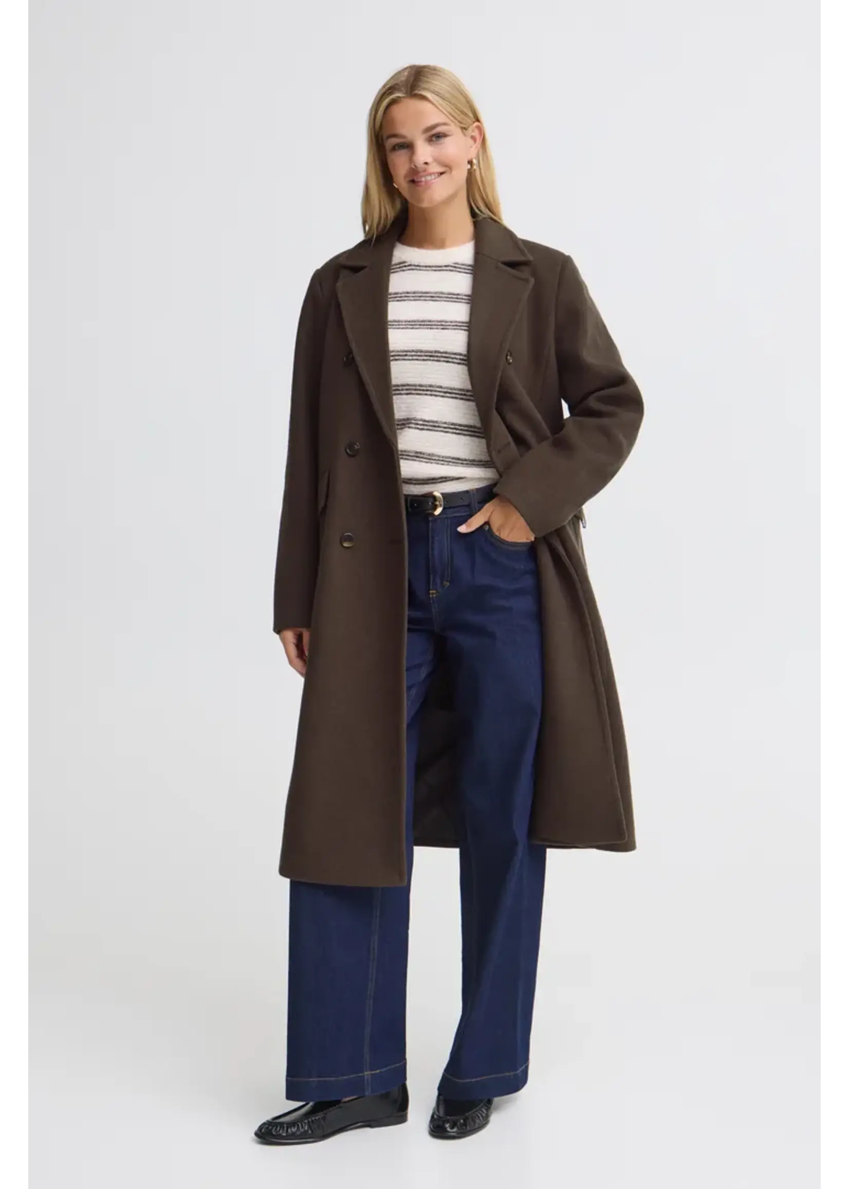 Fransa Fransa Manteau Adelay - Hot Fudge Melange