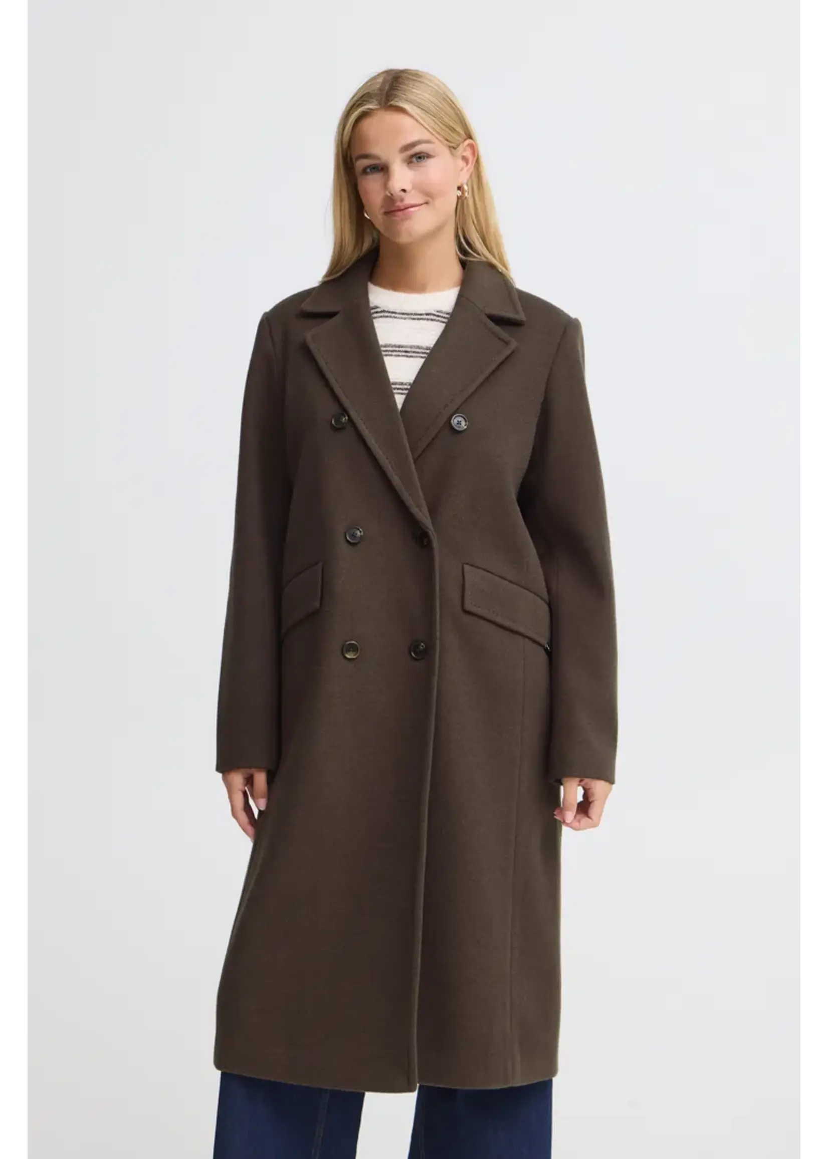 Fransa Fransa Manteau Adelay - Hot Fudge Melange