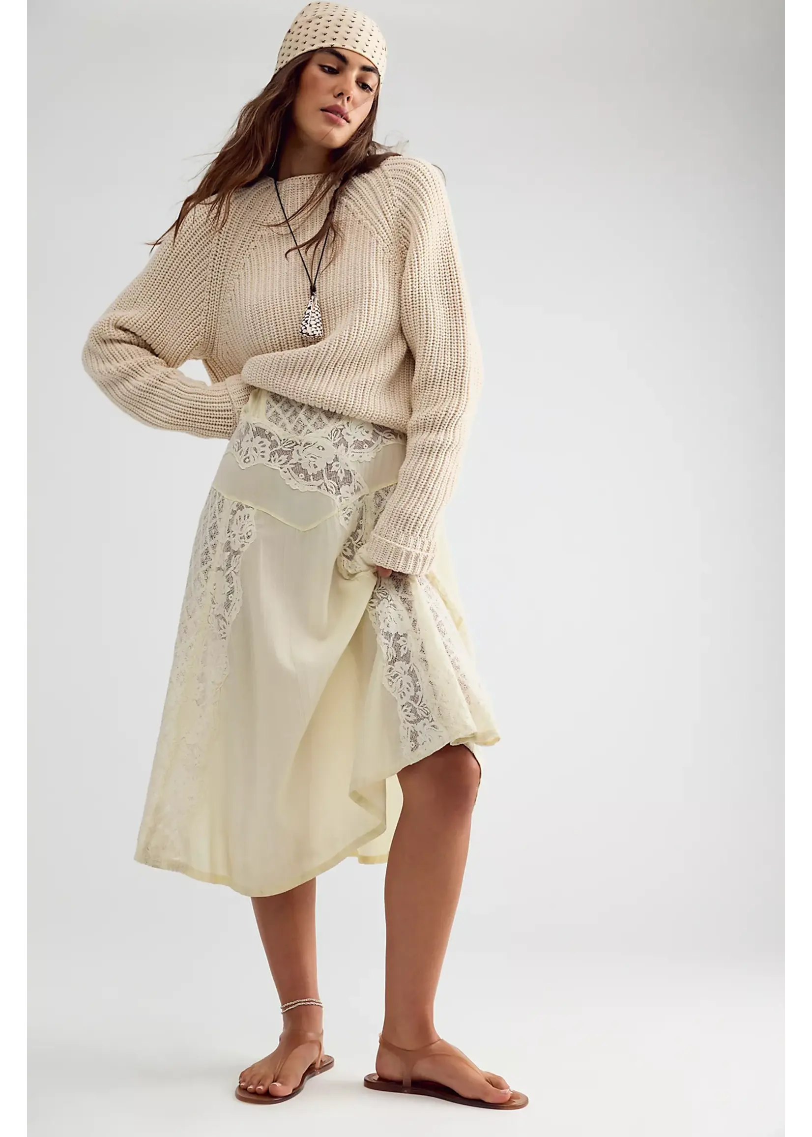 Free People Free People Pull Low Tide - Guimauve