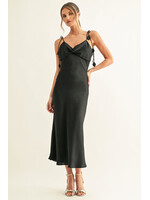 Adelyn Rae Adelyn Rae Robe Midi Emmy Détail Torsadée - Noir