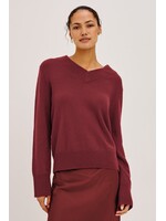 Rails Rails Lidya V-Neck Sweater - Crimson