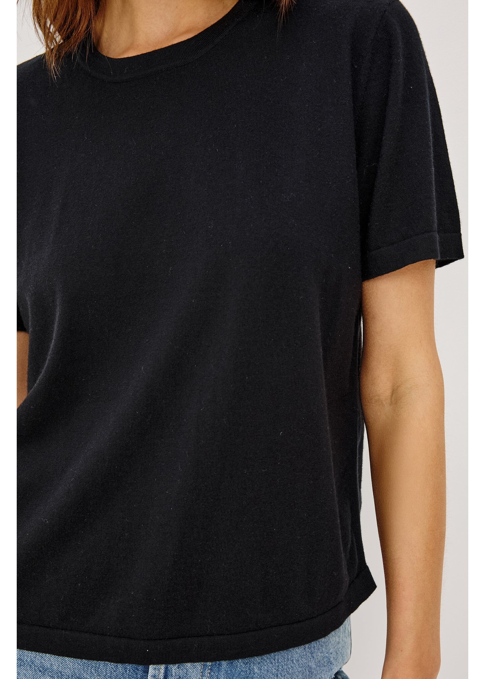 Rails Rails T-shirt À Manches Courtes En Coton et Cachemire - Noir