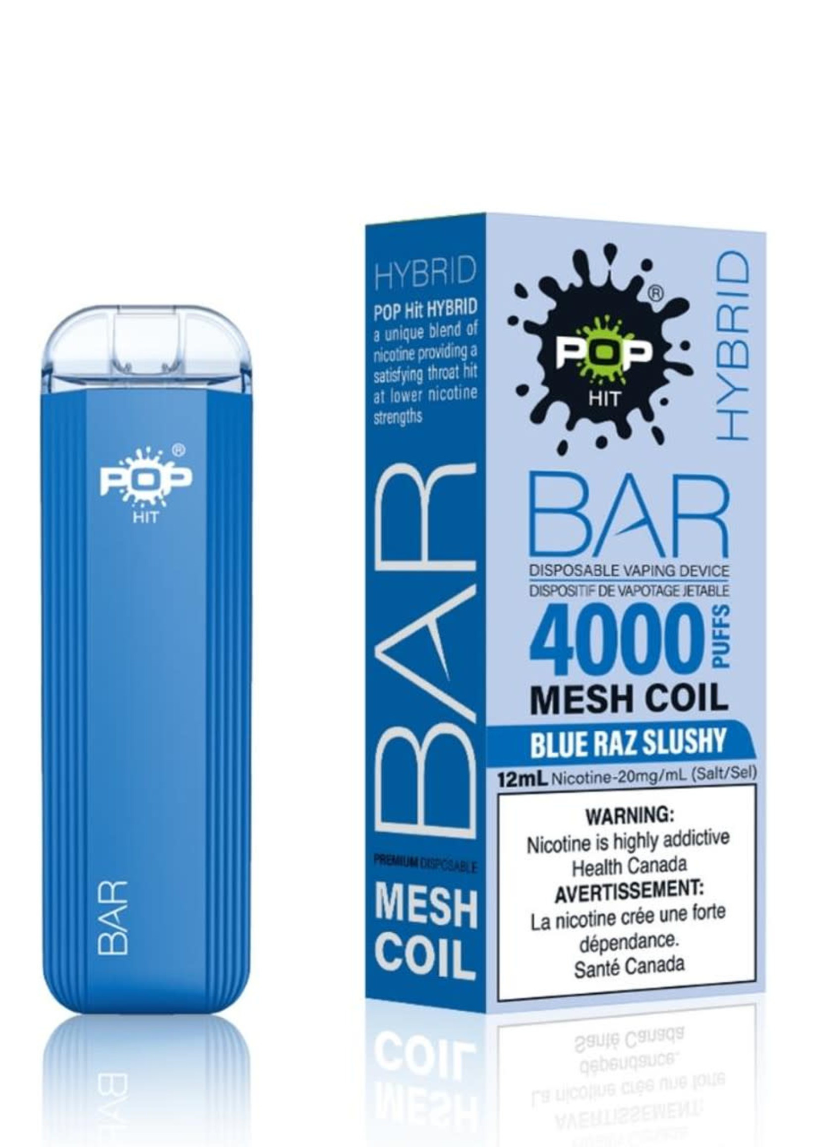 Pop Hybrid Bar Blue Raz Slushy - Pop Hybrid Bar 4000