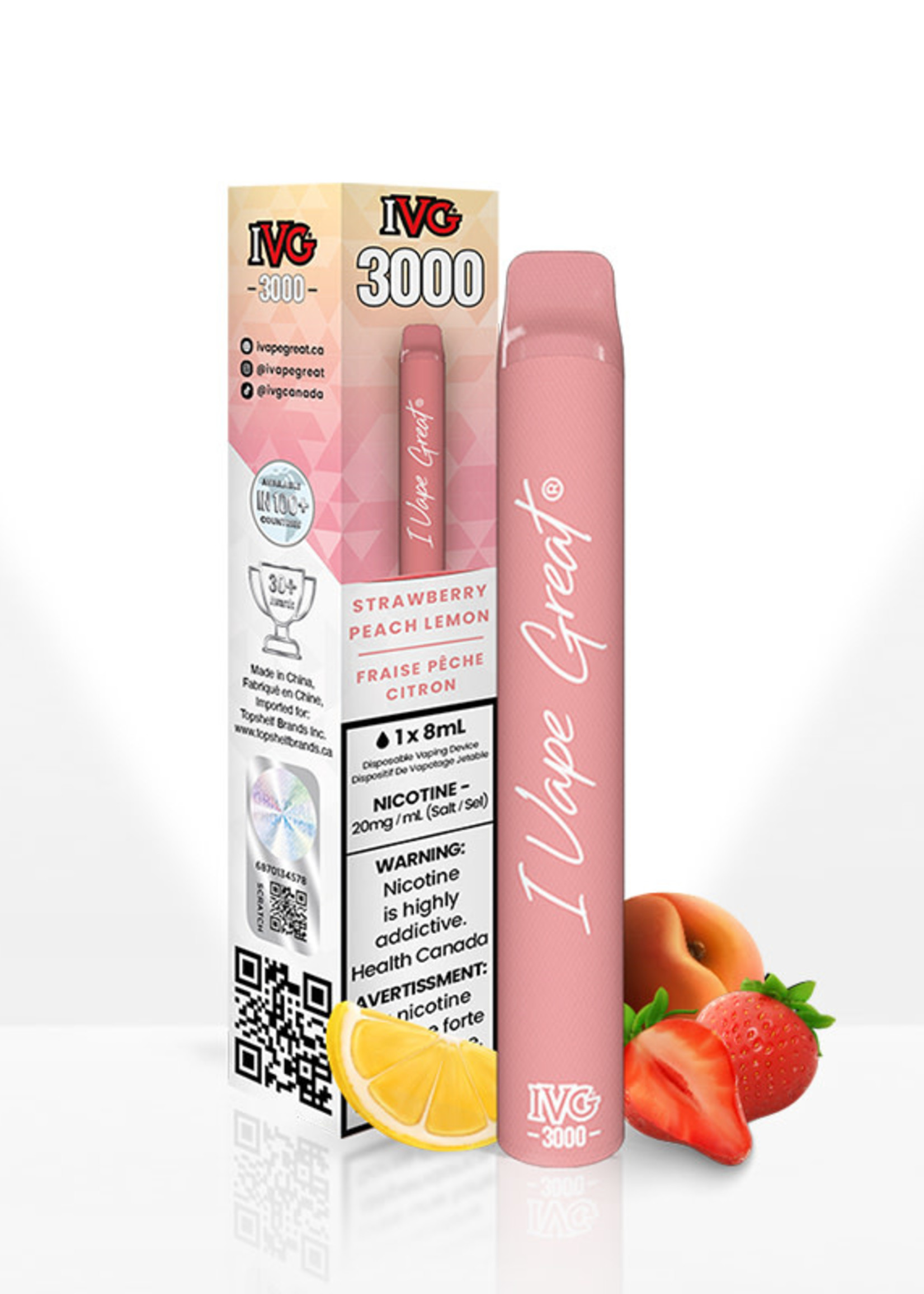 IVG Strawberry Peach Lemon - IVG 3000