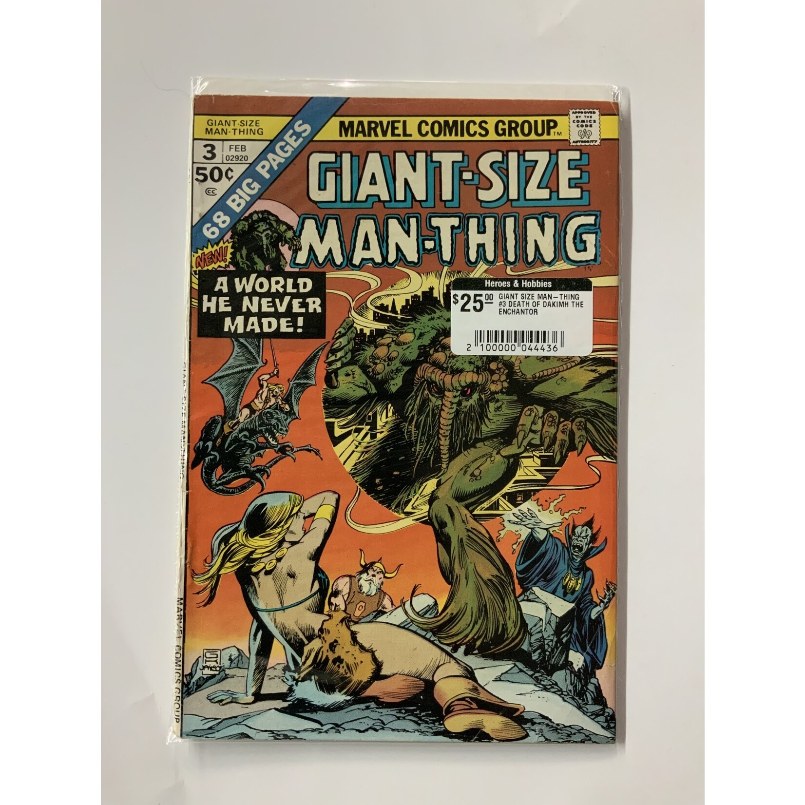 GIANT SIZE MAN-THING #3 DEATH OF DAKIMH THE ENCHANTOR