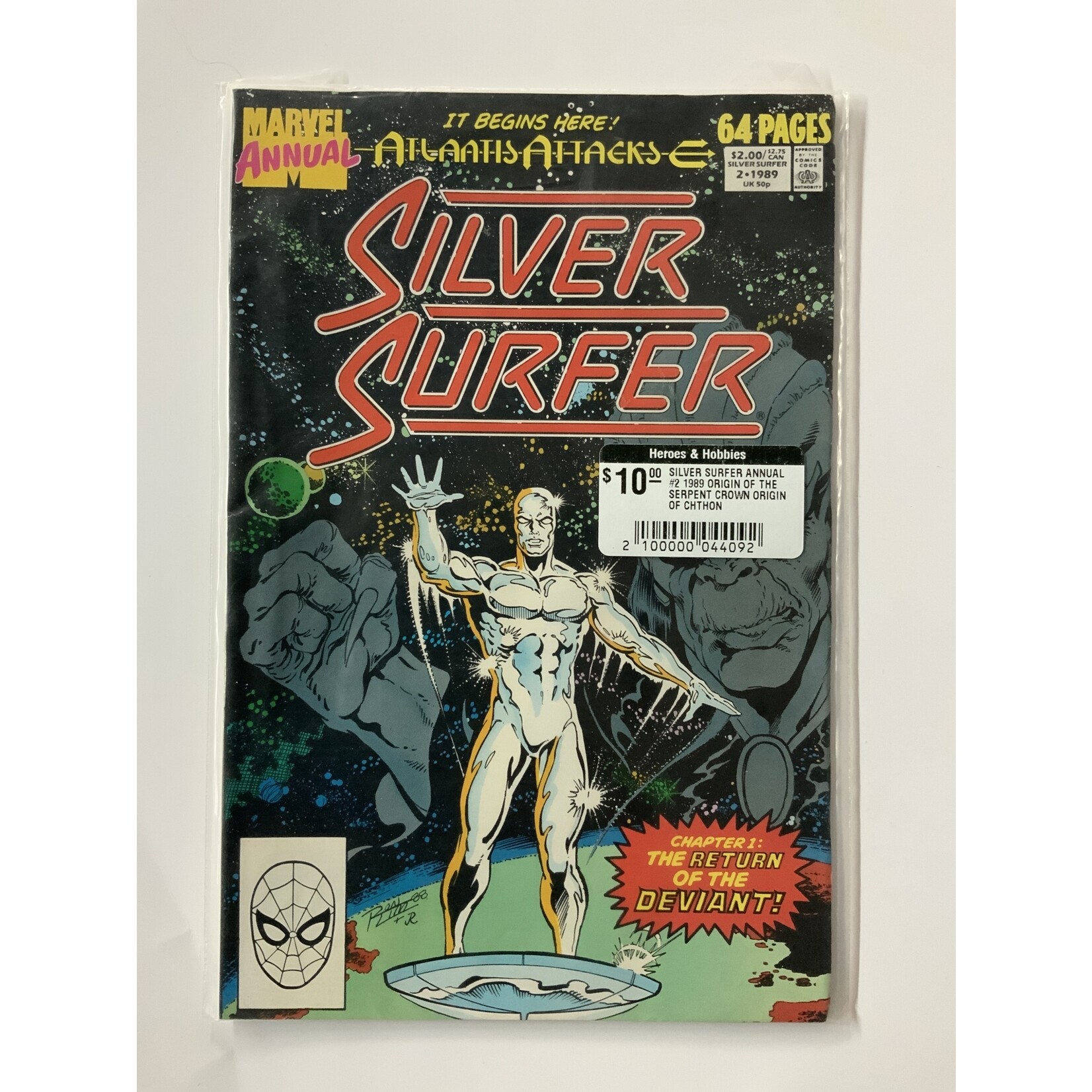 SILVER SURFER ANNUAL #2 1989 ORIGIN OF THE SERPENT CROWN ORIGIN OF CHTHON
