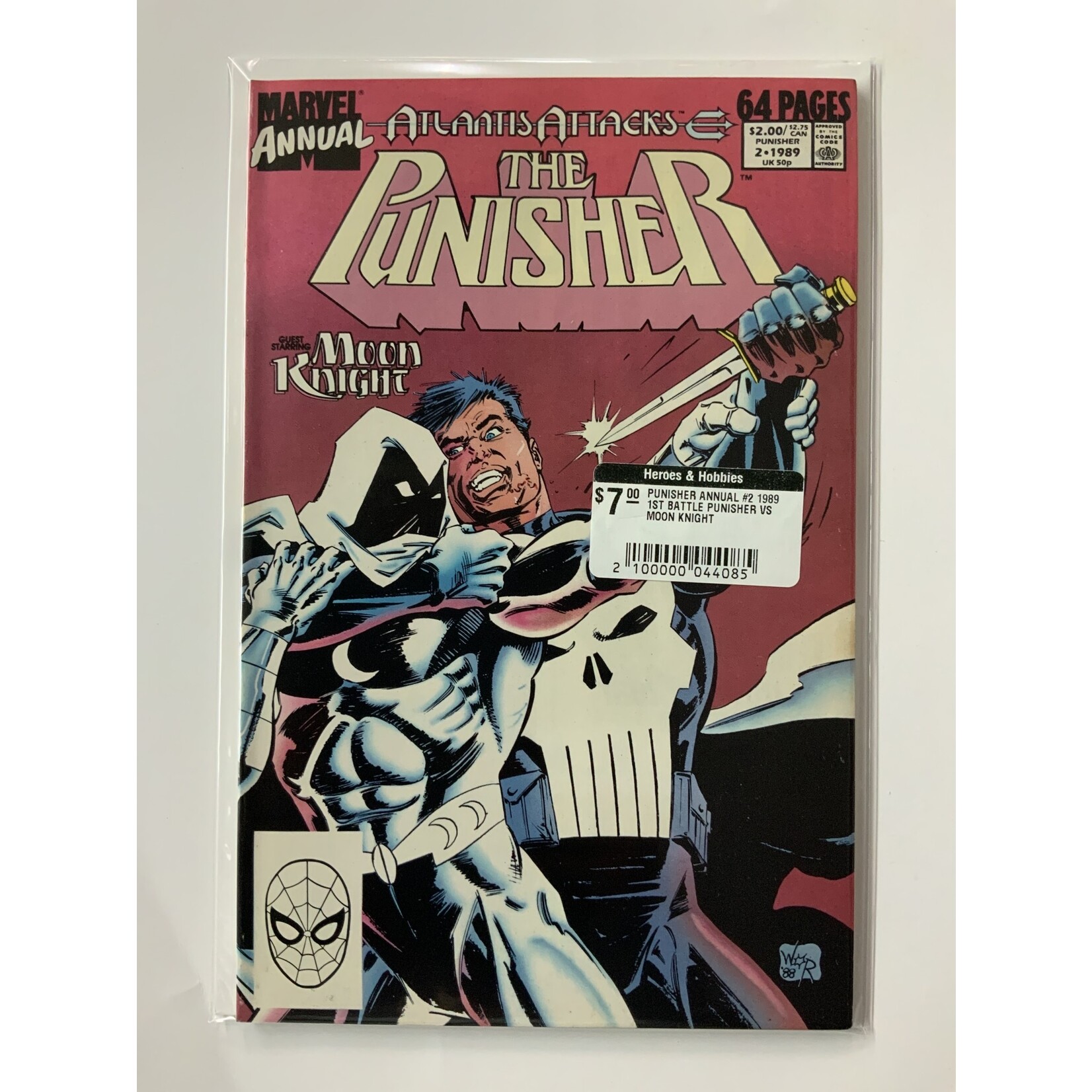 PUNISHER ANNUAL #2 1989 1ST BATTLE PUNISHER VS MOON KNIGHT