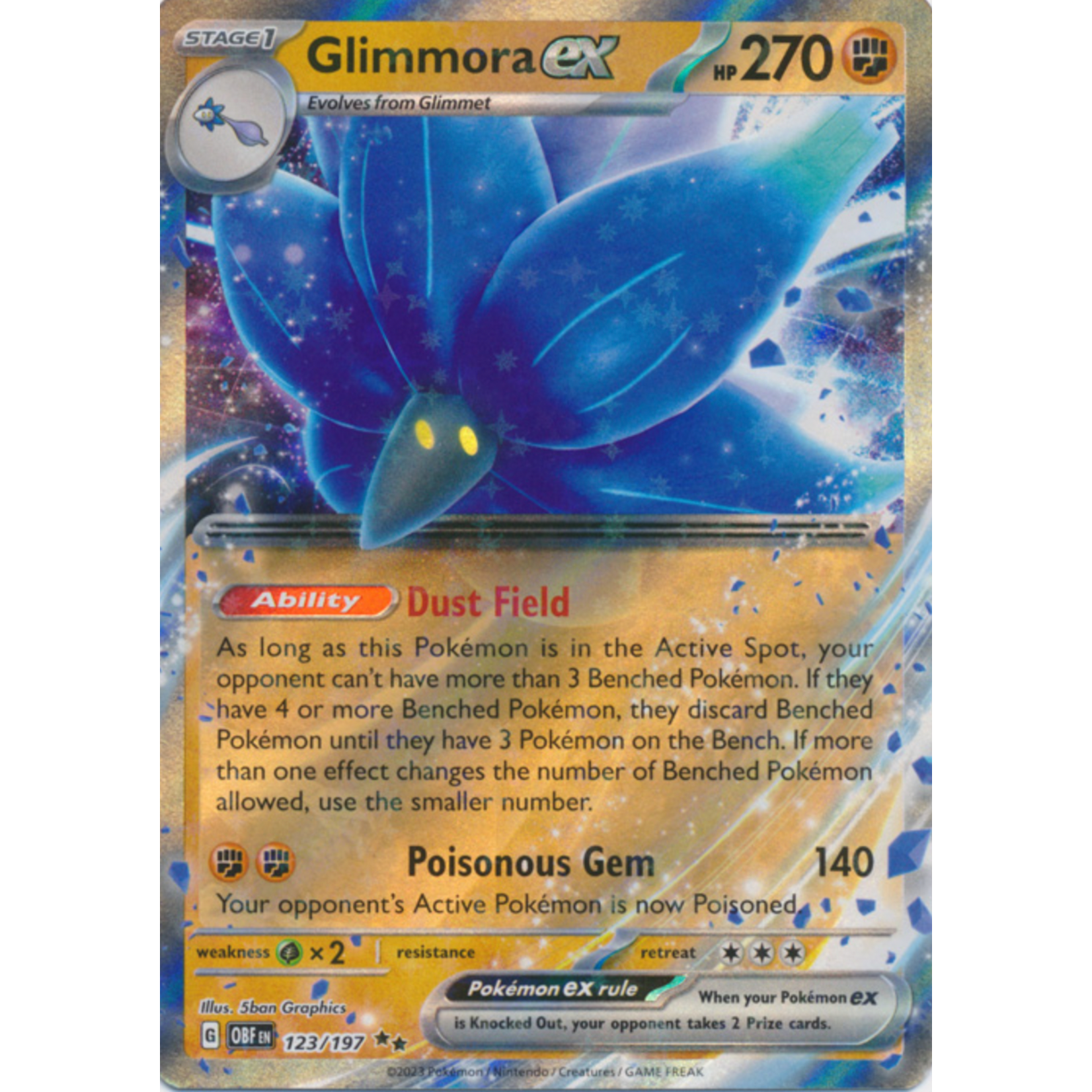 Glimmora ex - 123/197 - Ultra Rare - Obsidian Flames