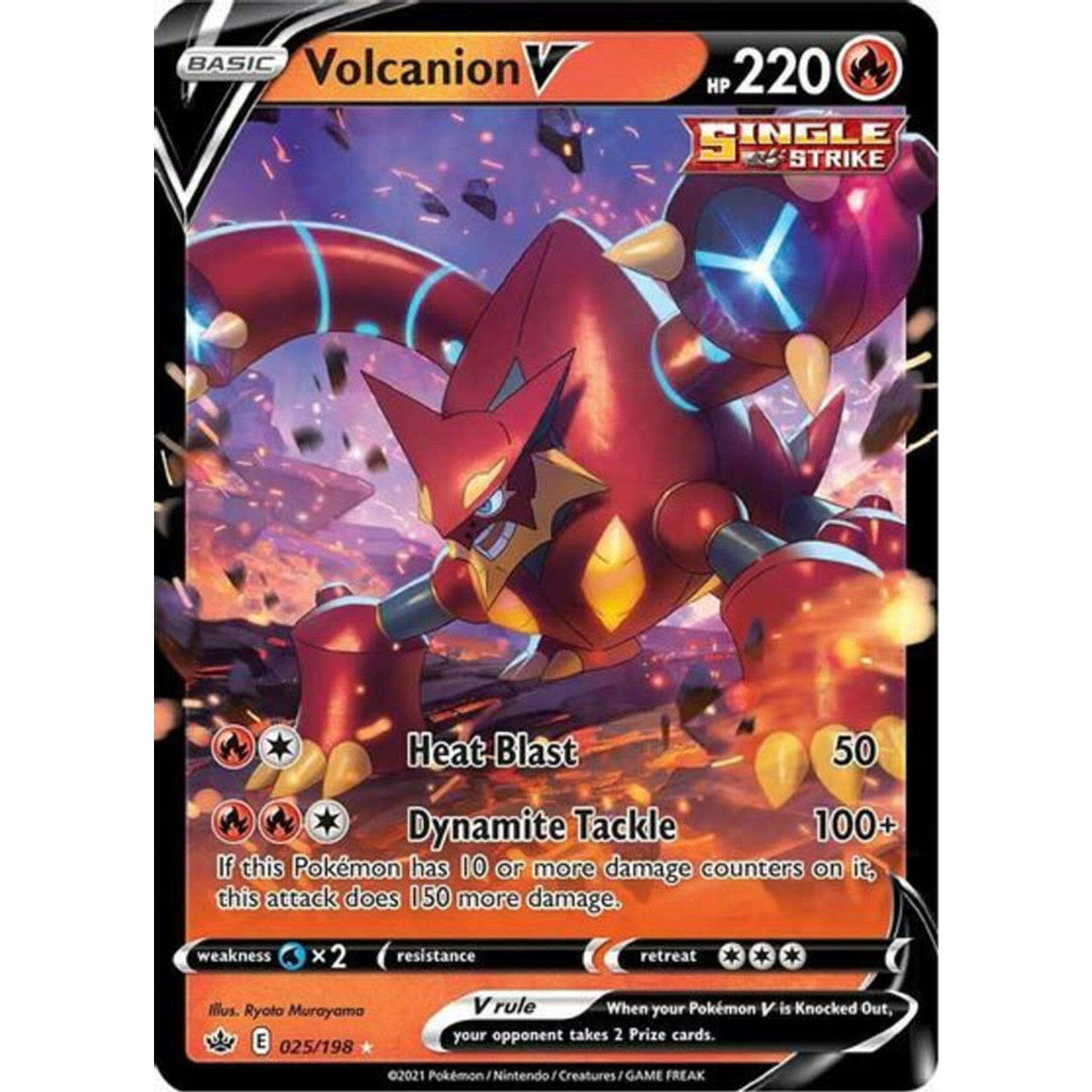 Chilling Reign  Volcanion V - 25/198 - Rare Holo V