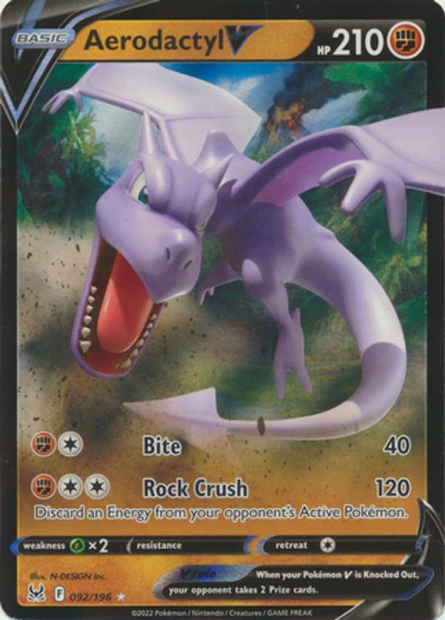 Aerodactyl V 179/196 - Lost Origin Holofoil - Game Nerdz