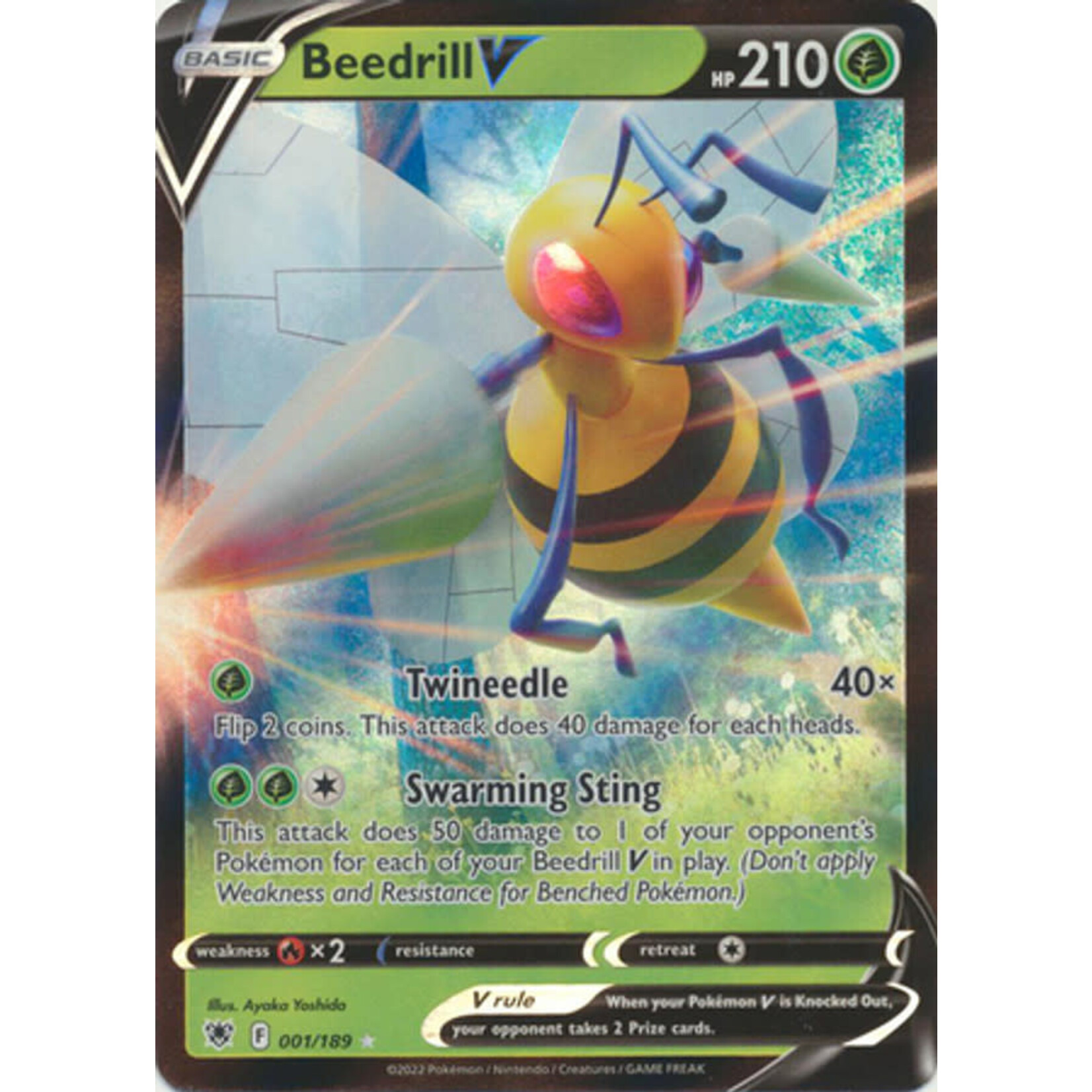 Astral Radiance  Beedrill V - 001/189 - Rare Ultra