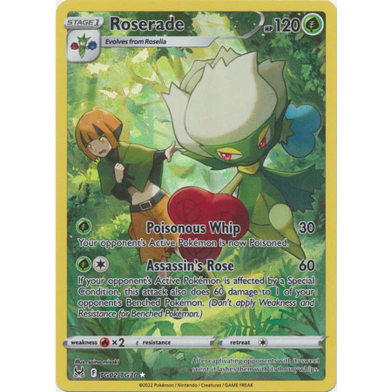 Lost Origin Trainer Gallery  Roserade - TG02/TG30 - Rare Holo