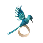 Klatso Hummingbird Napkin Ring, Blue