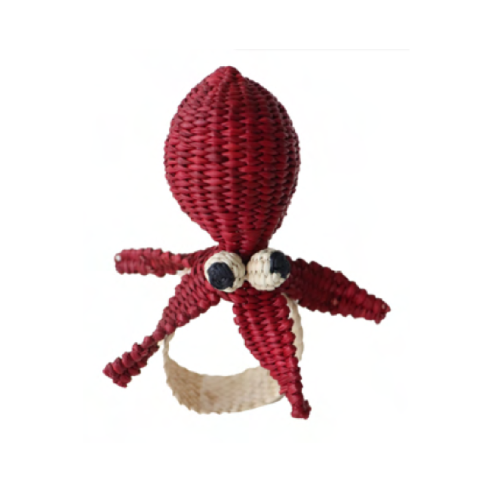 Klatso Octopus Napkin Ring, Burgundy