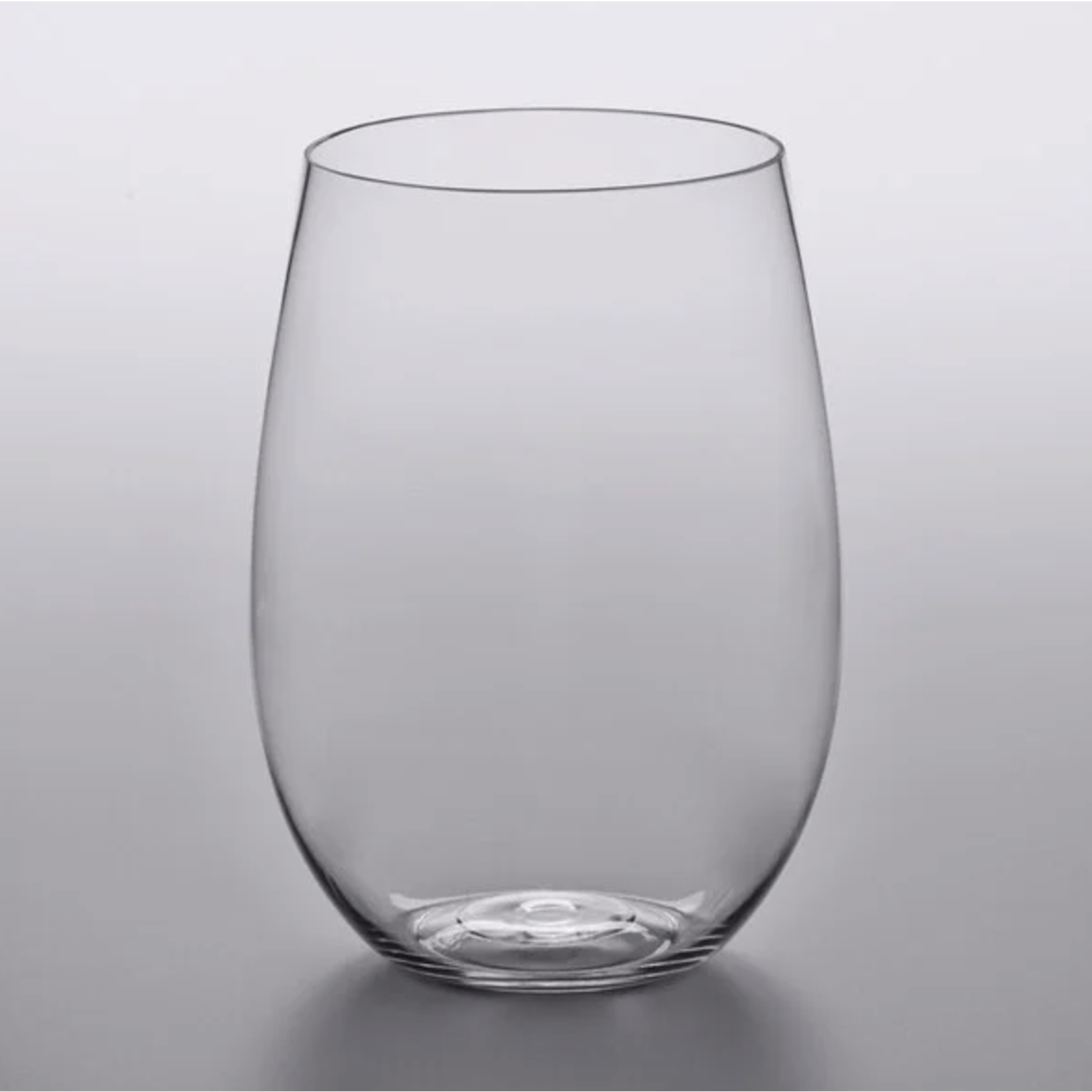 Webstaurant Clear Plastic Stemless Wine Glass - 16 oz - 16/pack
