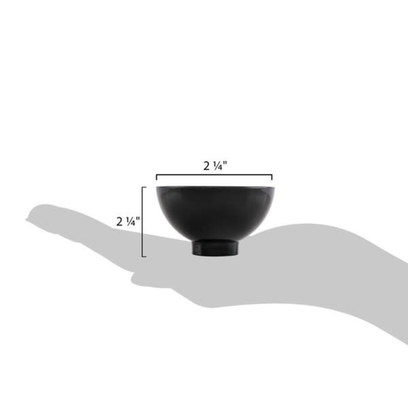 Webstaurant Black Plastic Tiny Bowl - 2 oz - 10/Pack