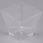 Webstaurant Clear Plastic Tiny Cube - 2 oz - 20/pack