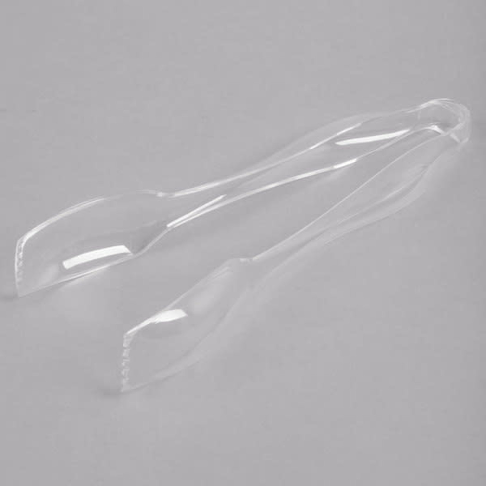 Webstaurant Clear Plastic Disposable Tongs 10.5" - 36/cs