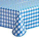Choice Royal Blue Textured Gingham Vinyl, Tablecloth