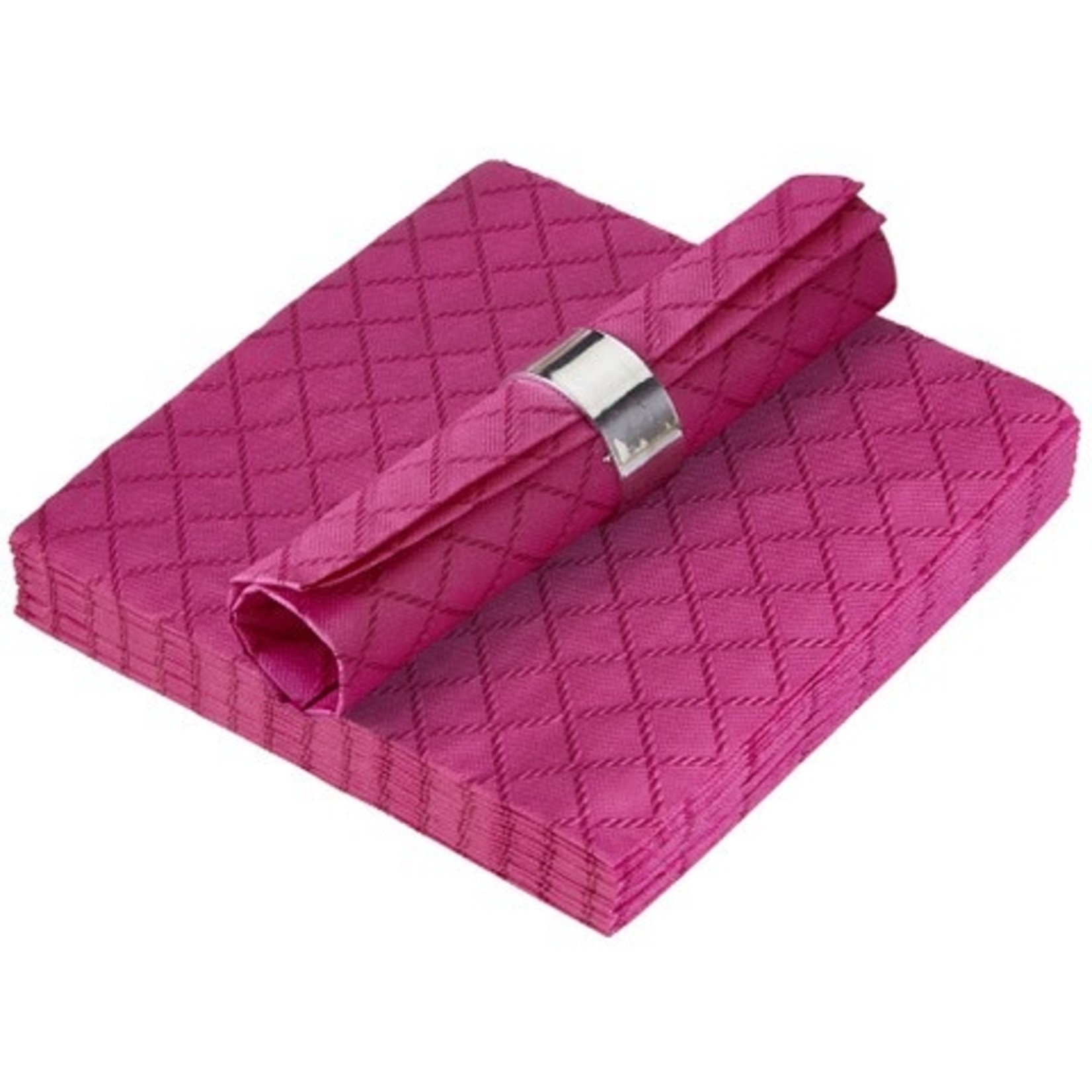 Silverspoons Quilted Pink, Luncheon Napkins - 16/Pack