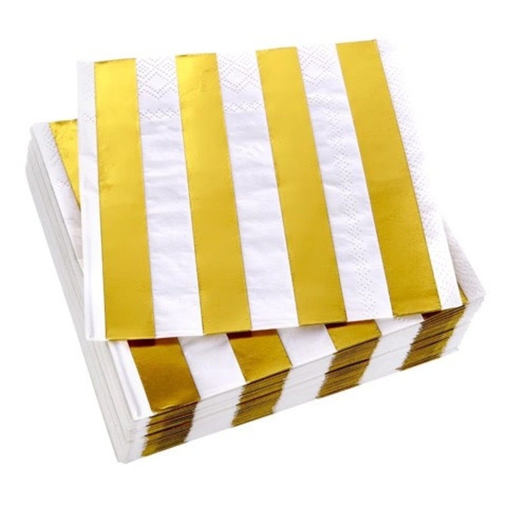 Silverspoons Striped Gold, Cocktail Napkins -  - 36/Pack