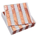 Silverspoons Striped Rose Gold, Cocktail Napkins - 36/Pack