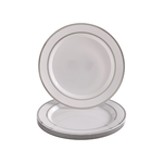 Silverspoons Ritz Silver Rim, Dinner Plates - 10/Pack