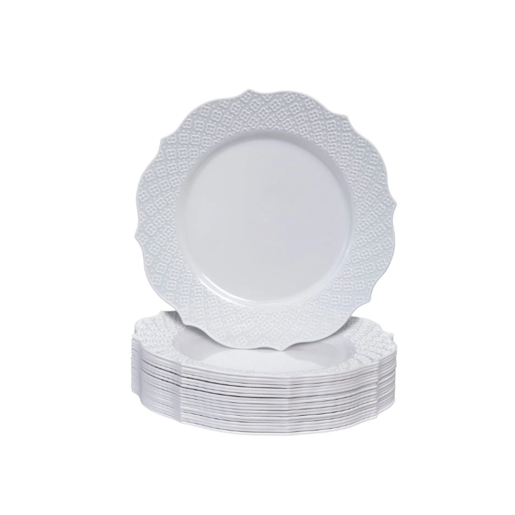 Silverspoons Harmony White, Dinner Plates - 10/Pack