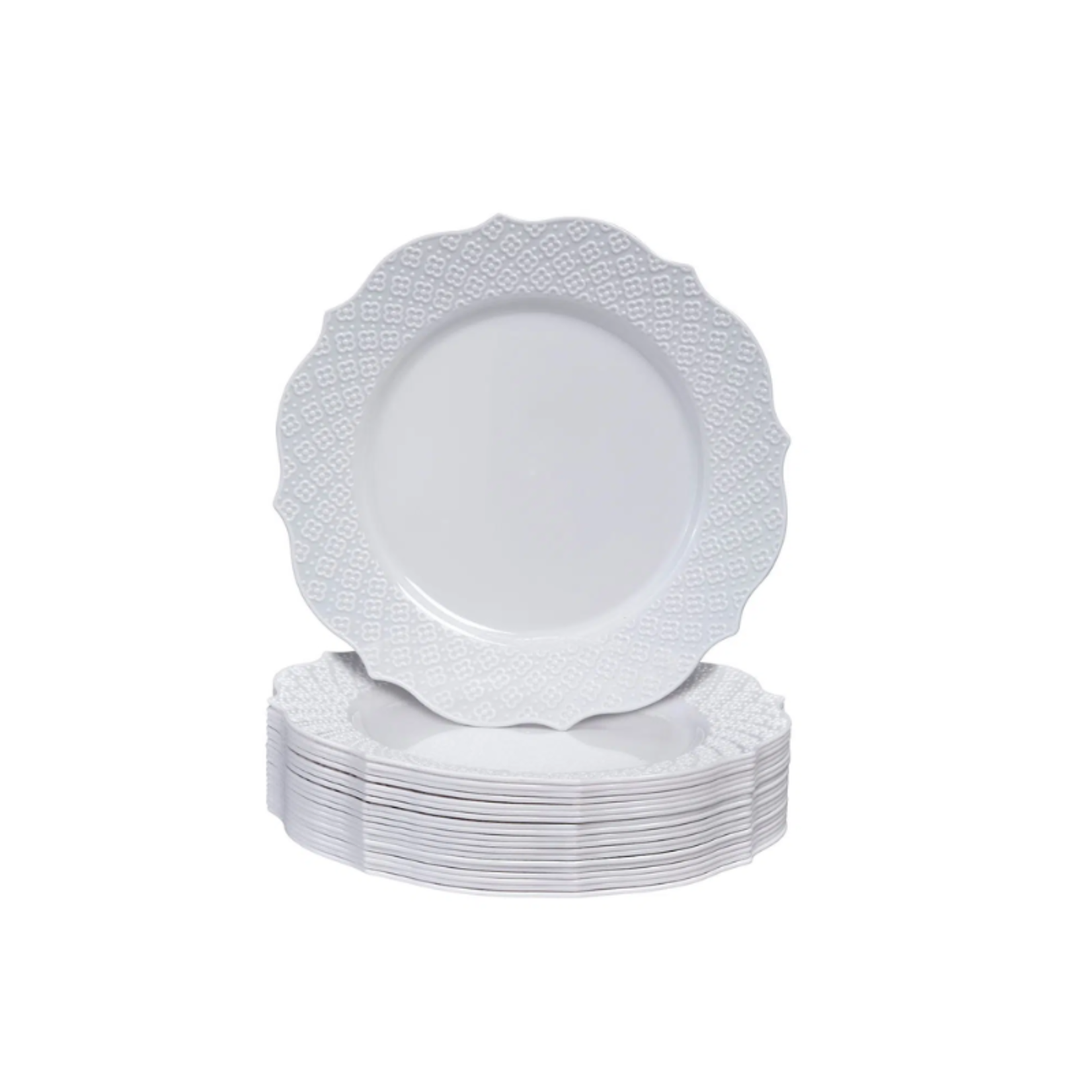 Silverspoons Harmony White, Dessert Plates - 10/Pack