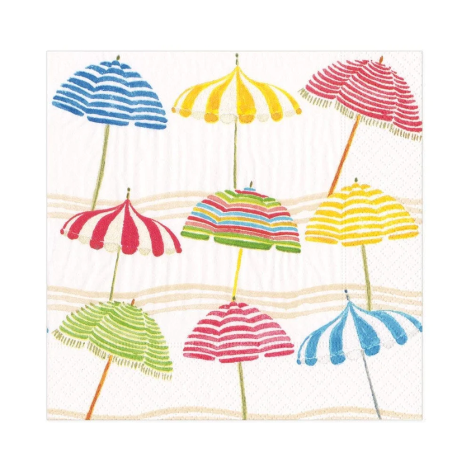 Caspari Beach Umbrellas, Luncheon Napkins - 20/Pack